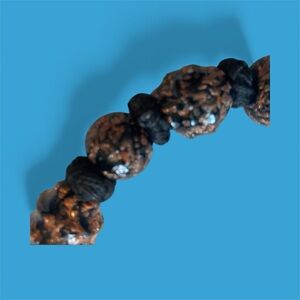 Handmade beaded choker:  black beads